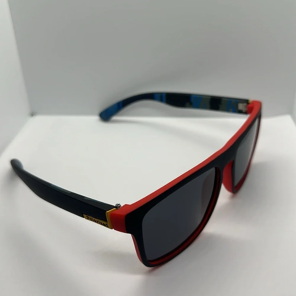 🔥NEW Polarized UV protection Sunglasses - Black & Red Sporty Style - unisex